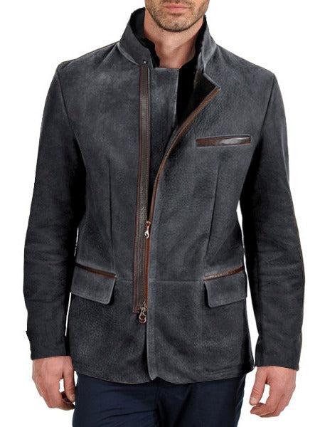 BRYNOUVELLE | Veste en Daim pour Homme - Modèle Terrain