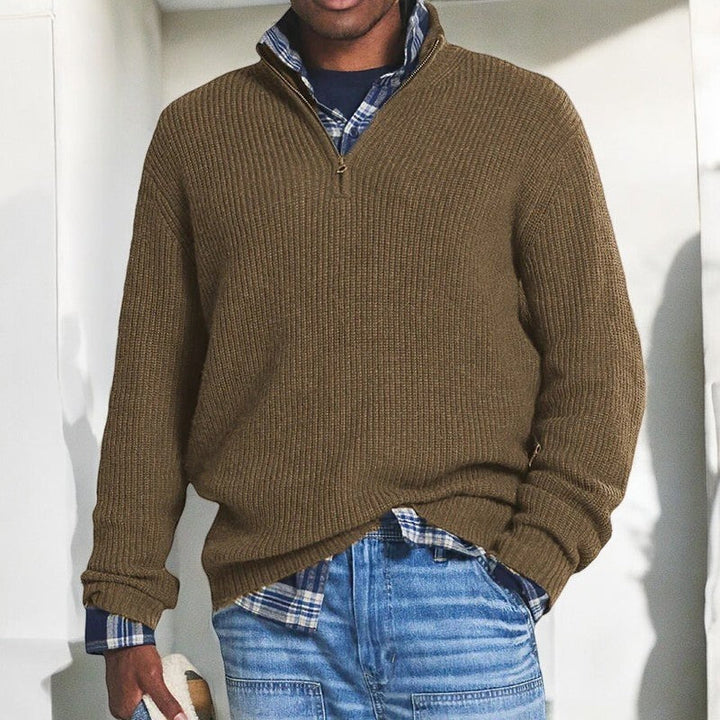 BRYNOUVELLE | PULL HOMME À DEMI-FERMETURE ÉCLAIR