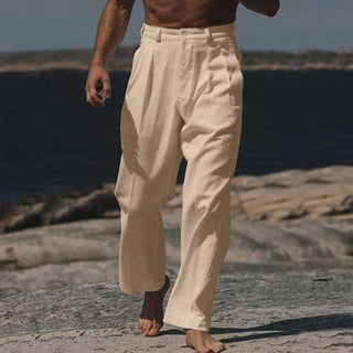 THÉO | PANTALONS EN LIN À JAMBES LARGES