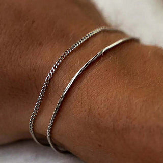 BRYNOUVELLE | PAREAU DE BRACELETS À CHAÎNE FINE POUR HOMMES