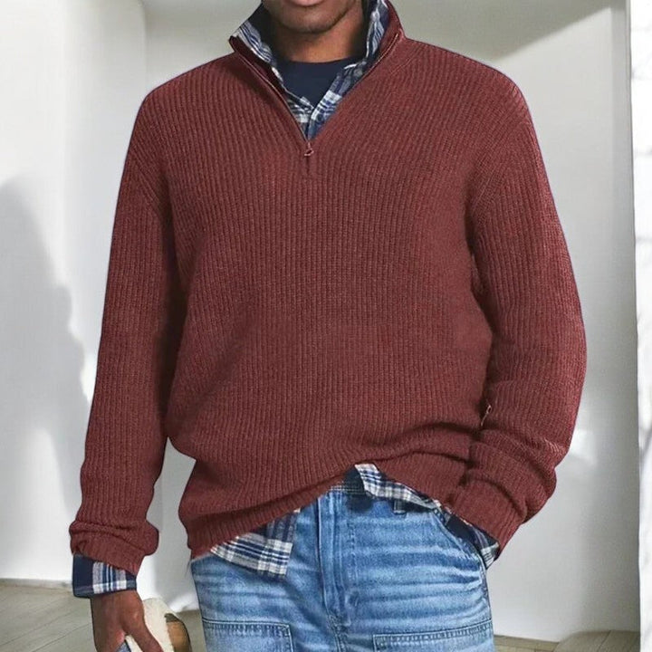 BRYNOUVELLE | PULL HOMME À DEMI-FERMETURE ÉCLAIR