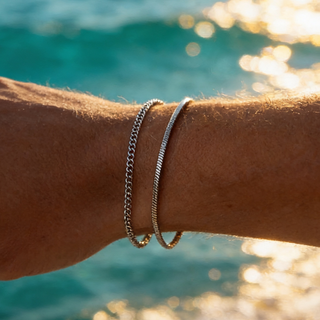 BRYNOUVELLE | PAREAU DE BRACELETS À CHAÎNE FINE POUR HOMMES