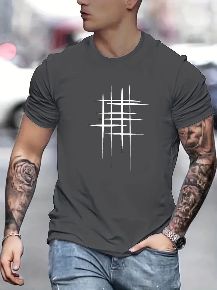 BRYNOUVELLE | T-SHIRT ÉLÉGANT À COL ROND AVEC IMPRIMÉ GRAPHIQUE