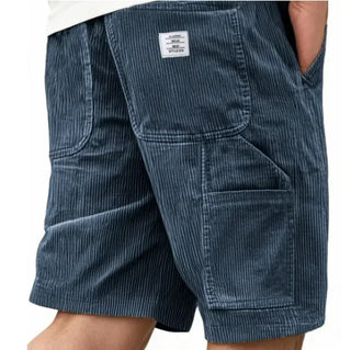 BRYNOUVELLE | SHORTS CARGO EN VELOURS CÔTELÉ POUR HOMMES