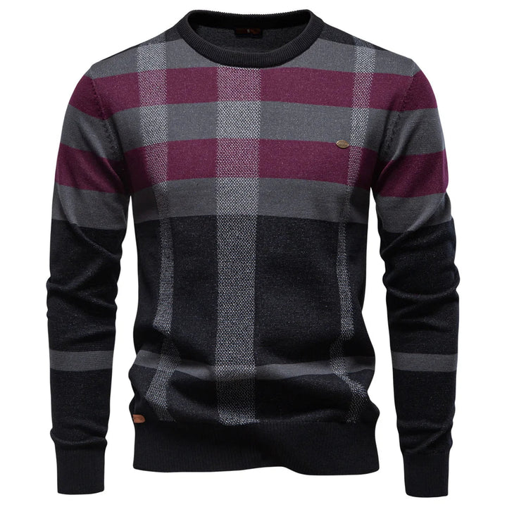Rosenfeld™ | Pull en tricot pour homme avec motif à carreaux