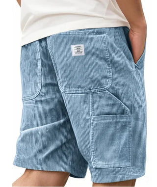 BRYNOUVELLE | SHORTS CARGO EN VELOURS CÔTELÉ POUR HOMMES