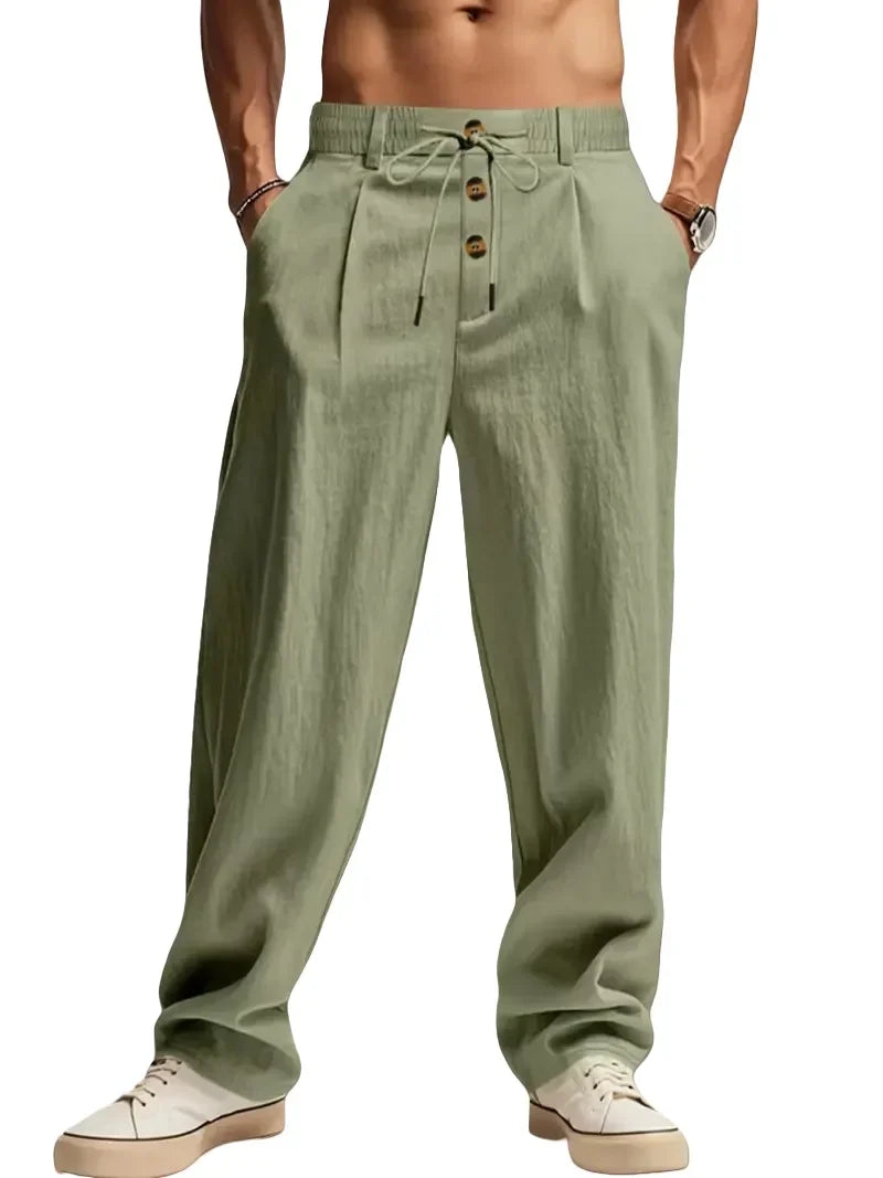 BRYNOUVELLE | PANTALONS RELAXÉS EN LIN POUR HOMMES