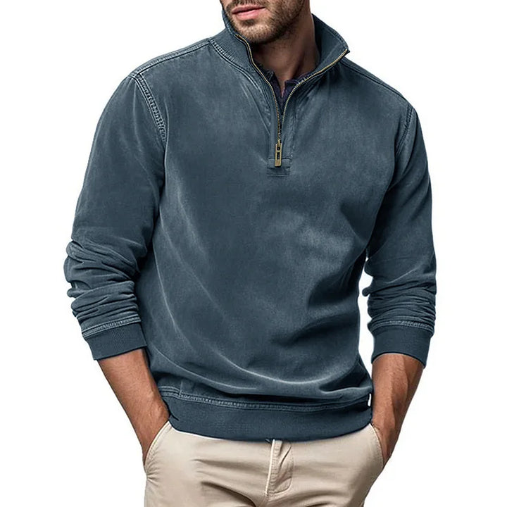 BRYNOUVELLE | Pull en Maille Homme avec Demi-Fermeture Éclair