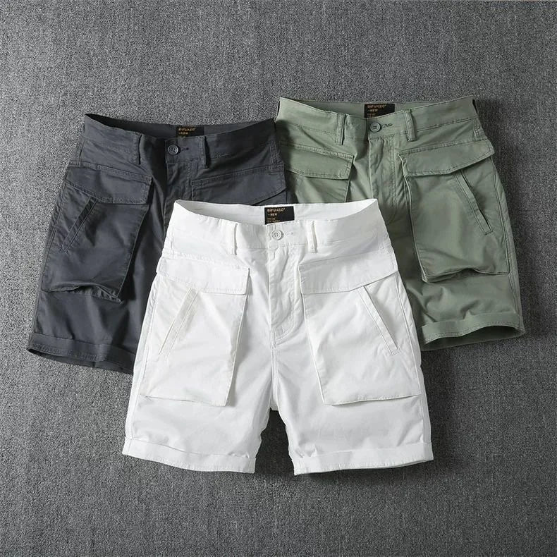 BRYNOUVELLE | Pantalon Cargo Court en Coton pour Hommes