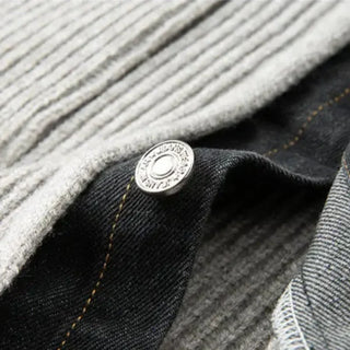 BRYNOUVELLE | Veste en Denim et Tricot pour Hommes
