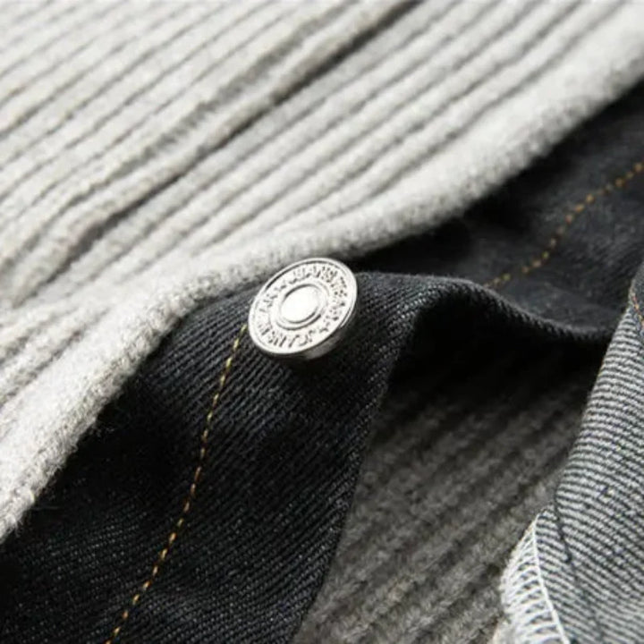 BRYNOUVELLE | Veste en Denim et Tricot pour Hommes