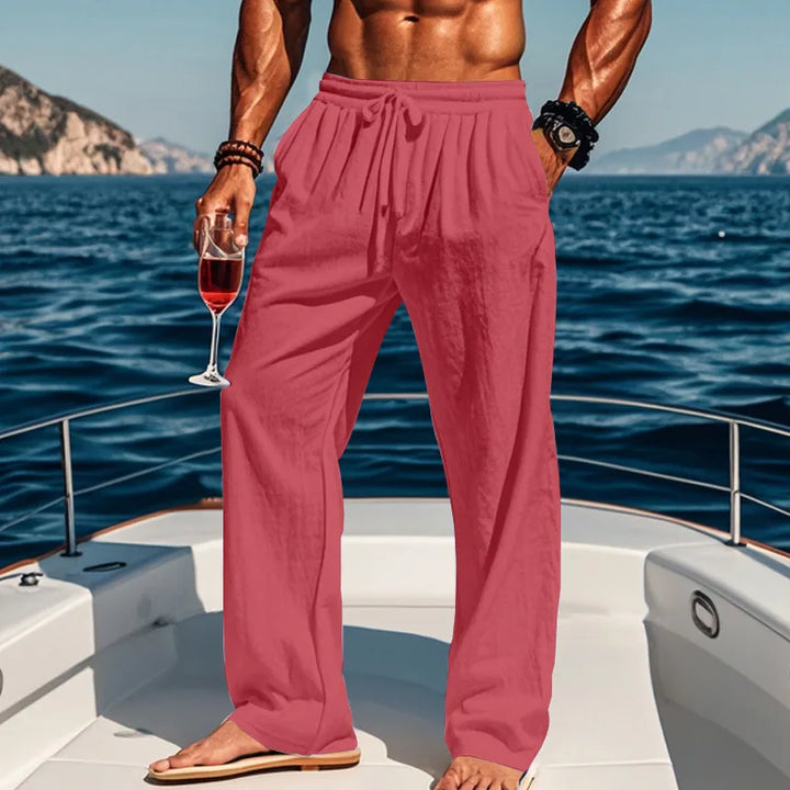 BRYNOUVELLE | PANTALON LIN AZUR POUR HOMME