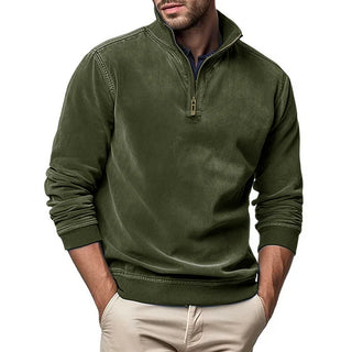 BRYNOUVELLE | Pull en Maille Homme avec Demi-Fermeture Éclair