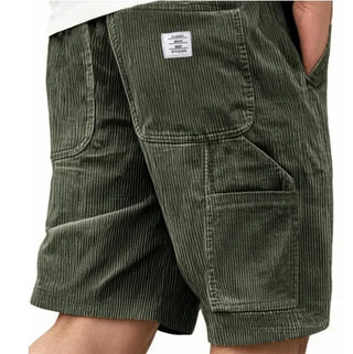 BRYNOUVELLE | SHORTS CARGO EN VELOURS CÔTELÉ POUR HOMMES