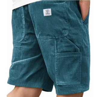 BRYNOUVELLE | SHORTS CARGO EN VELOURS CÔTELÉ POUR HOMMES