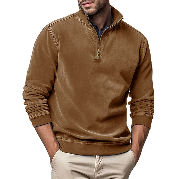 BRYNOUVELLE | Pull en Maille Homme avec Demi-Fermeture Éclair