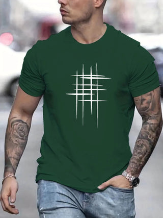 BRYNOUVELLE | T-SHIRT ÉLÉGANT À COL ROND AVEC IMPRIMÉ GRAPHIQUE