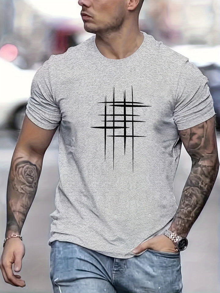 BRYNOUVELLE | T-SHIRT ÉLÉGANT À COL ROND AVEC IMPRIMÉ GRAPHIQUE