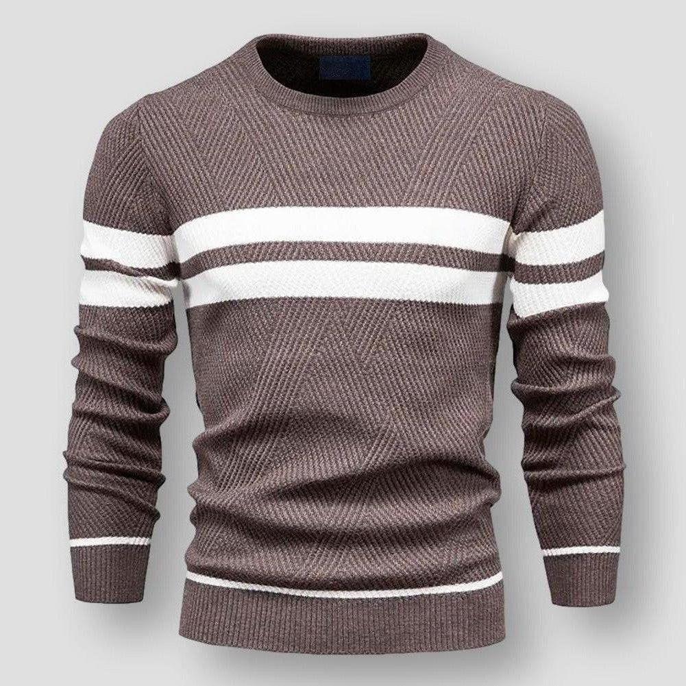 BRYNOUVELLE | Pull Rayé en Maille pour Hommes