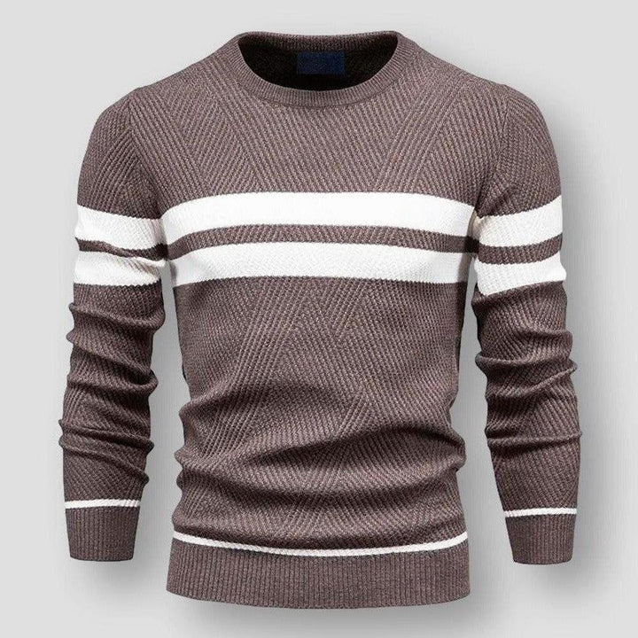 BRYNOUVELLE | Pull Rayé en Maille pour Hommes