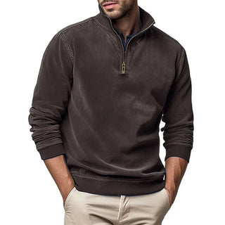 BRYNOUVELLE | Pull en Maille Homme avec Demi-Fermeture Éclair