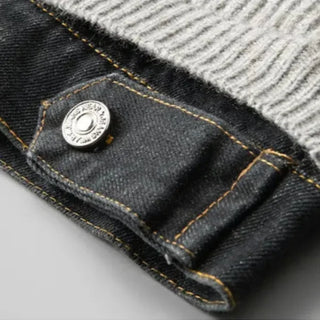 BRYNOUVELLE | Veste en Denim et Tricot pour Hommes