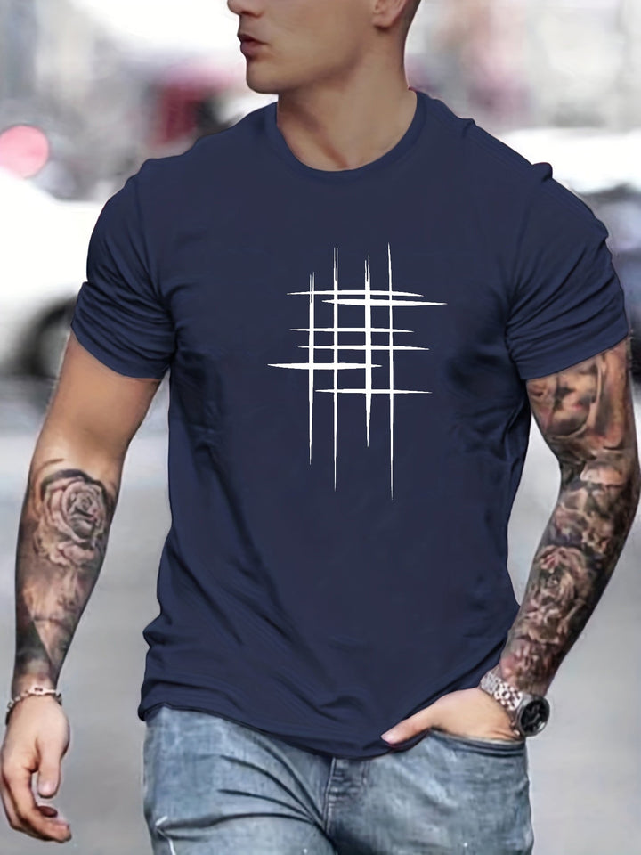 BRYNOUVELLE | T-SHIRT ÉLÉGANT À COL ROND AVEC IMPRIMÉ GRAPHIQUE