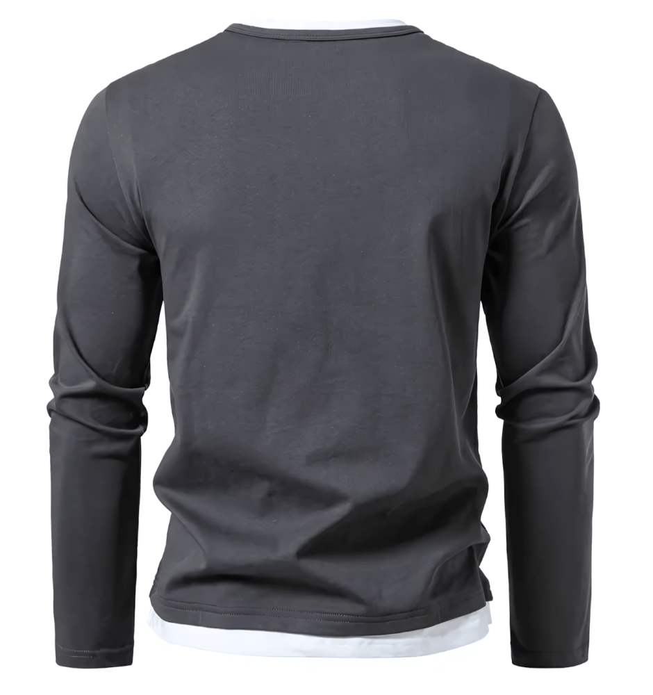 Alwin™ | T-shirt à manches longues en coton peigné premium