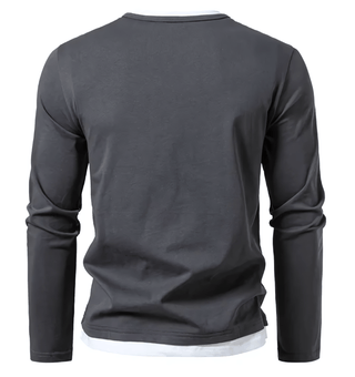 Alwin™ | T-shirt à manches longues en coton peigné premium