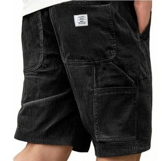 BRYNOUVELLE | SHORTS CARGO EN VELOURS CÔTELÉ POUR HOMMES