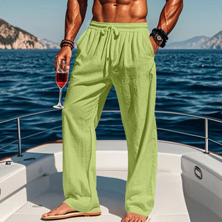 BRYNOUVELLE | PANTALON LIN AZUR POUR HOMME