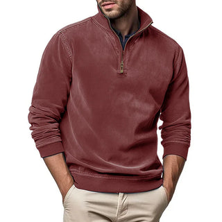 BRYNOUVELLE | Pull en Maille Homme avec Demi-Fermeture Éclair