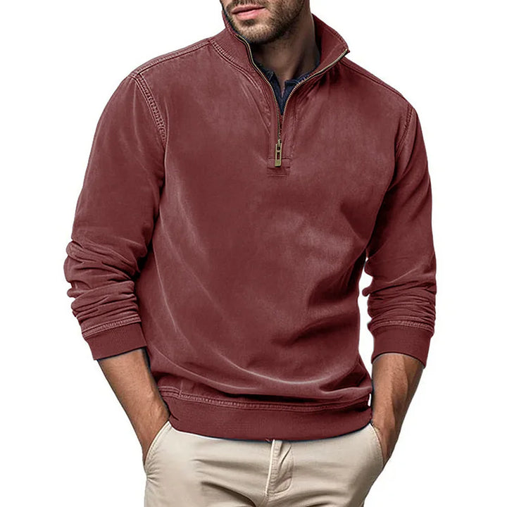 BRYNOUVELLE | Pull en Maille Homme avec Demi-Fermeture Éclair