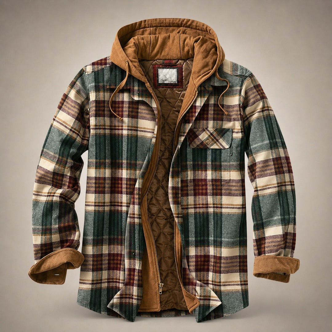 BRYNOUVELLE | VESTE À CARREAUX EN PATCHWORK POUR HOMMES