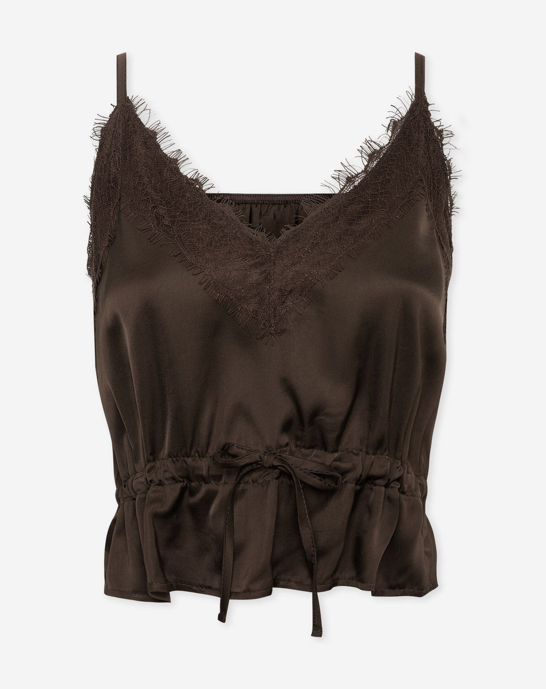TOP CAMI EN LACE FENNA MARRON