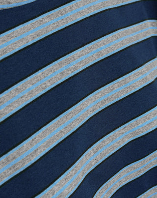 T-SHIRT À MANCHES LONGUES AVEC ÉPAULES REMBOURRÉES MARINE