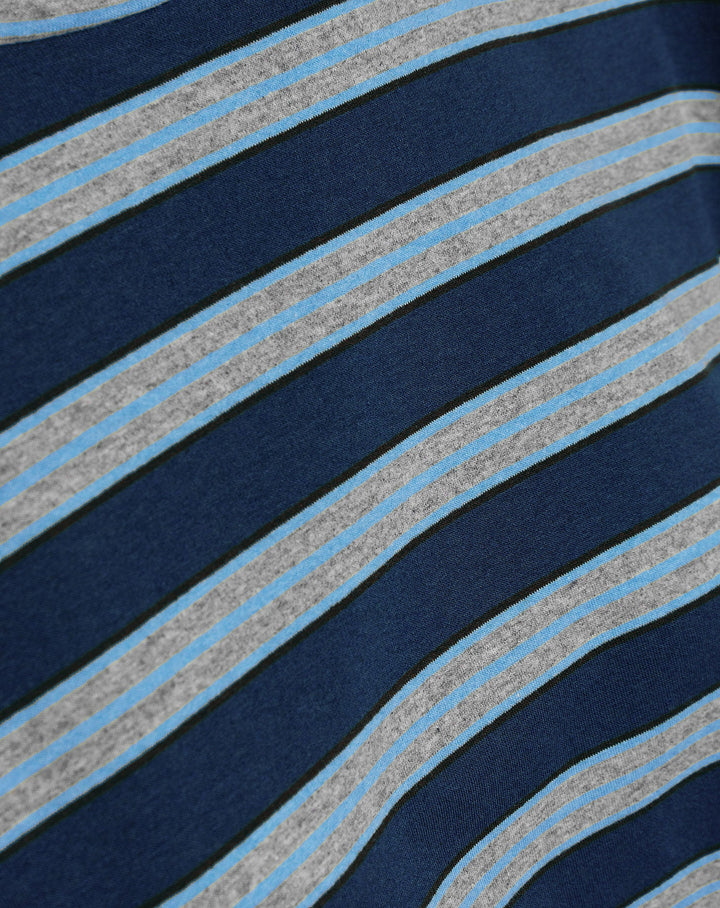 T-SHIRT À MANCHES LONGUES AVEC ÉPAULES REMBOURRÉES MARINE