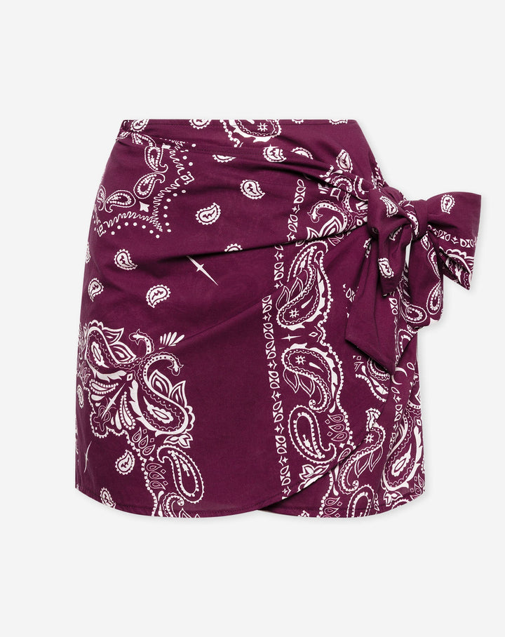 JUPE EN BANDANA CERISE