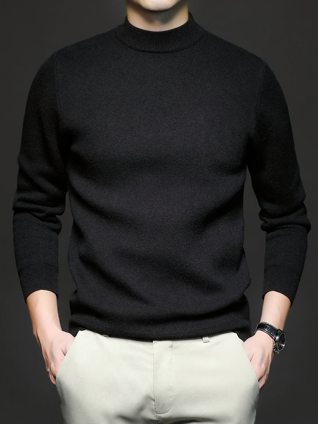 BRYNOUVELLE | Pull en Maille Coton à Col Roulé pour Hommes
