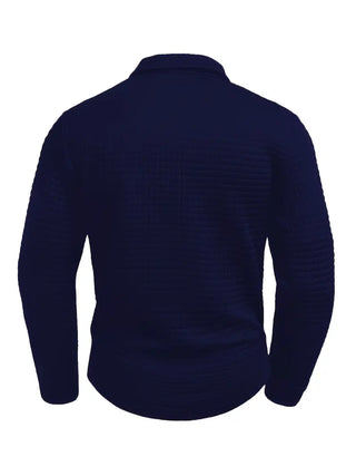 BRYNOUVELLE | Polo à Manches Longues en Tissu Texturé pour Hommes
