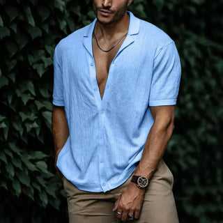 BRYNOUVELLE | Chemise en Lin Tricotée pour Homme