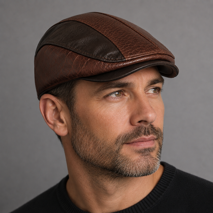 BRYNOUVELLE | Casquette Homme en Cuir Crocodile