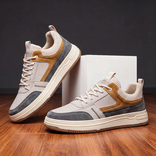 BRYNOUVELLE | CUIR SANS LACETS BASKETS POUR HOMMES