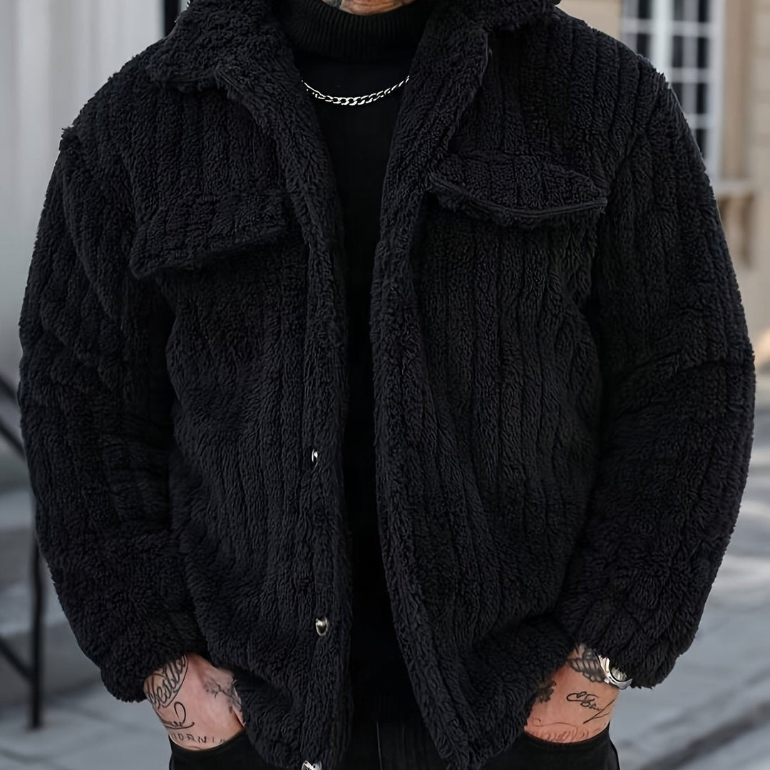 BRYNOUVELLE | VESTE EN MAILLE À RAYURES POUR HOMMES