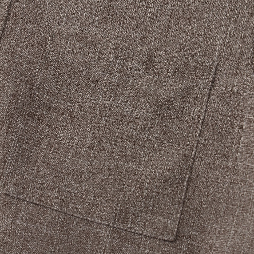 BRYNOUVELLE | CHEMISE EN COTON UNIE AVEC BOUTONS