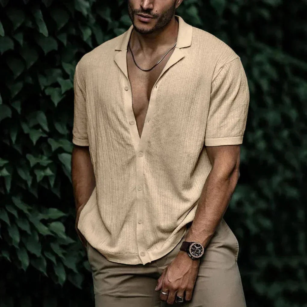 BRYNOUVELLE | Chemise en Lin Tricotée pour Homme