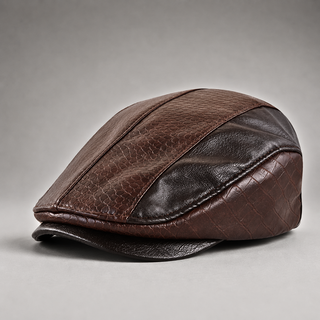 BRYNOUVELLE | Casquette Homme en Cuir Crocodile
