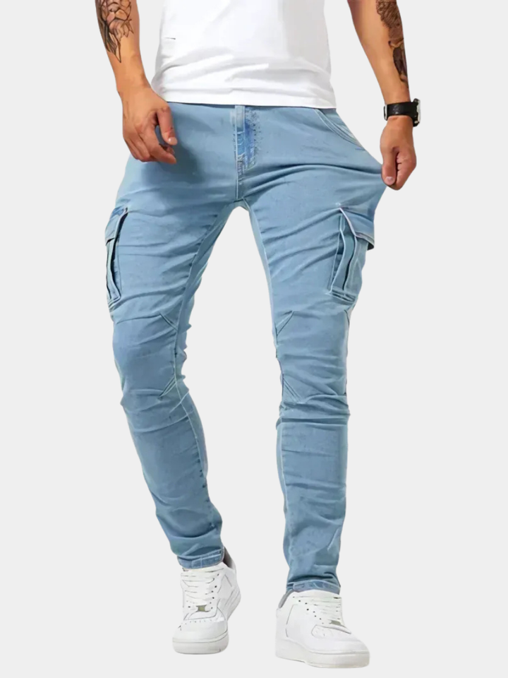 BRYNOUVELLE | JEANS CARGO EN DENIM POUR HOMMES