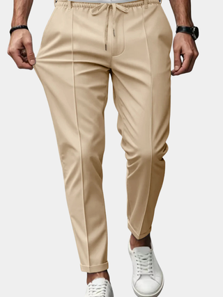 BRYNOUVELLE | PANTALONS CHINO SLIM FIT AVEC CORDON DE SERRAGE POUR HOMMES