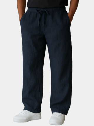 BRYNOUVELLE | PANTALON EN LIN À CORDON POUR HOMME